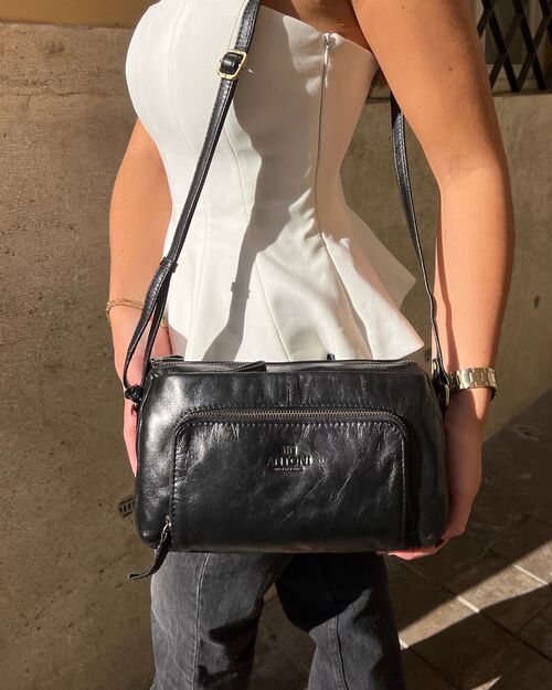 BOLSO VACUNO NEGRO UNICA