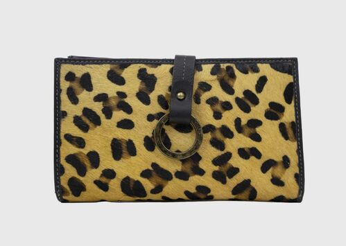 BILLETERO ANIMAL PRINT VACA NEGRO
