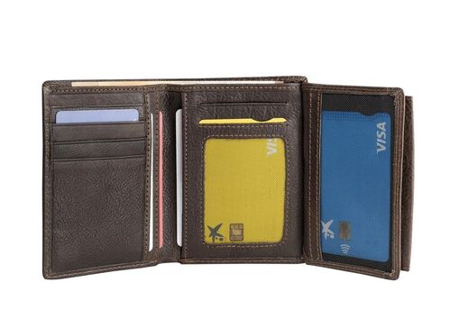BILLETERO WASH MARRON