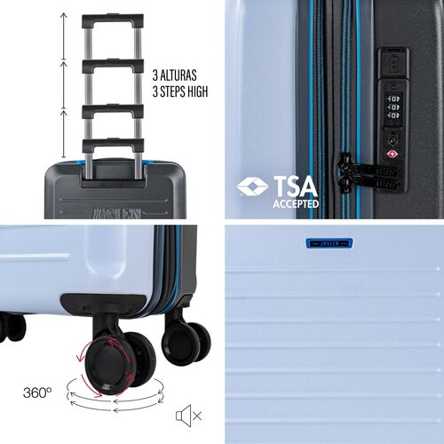 TROLLEY SALZBURGO CELESTE 55 CM