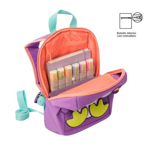 MOCHILA KIDO M36 PINGÜI MALVA UNICA