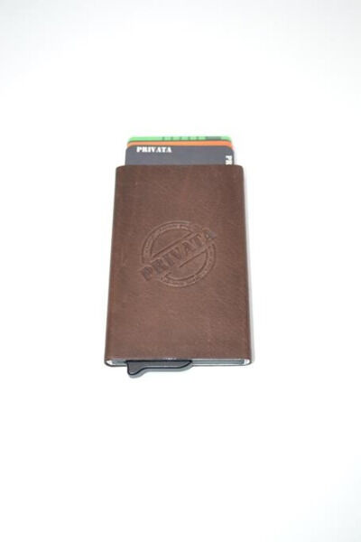 TARJETERO METALICO MARRON