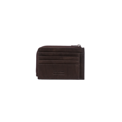 MONEDERO TARJETERO DOBLE MARRON UNICA