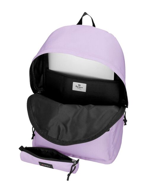 MOCHILA+ PORTATODO COLORFULL LILA
