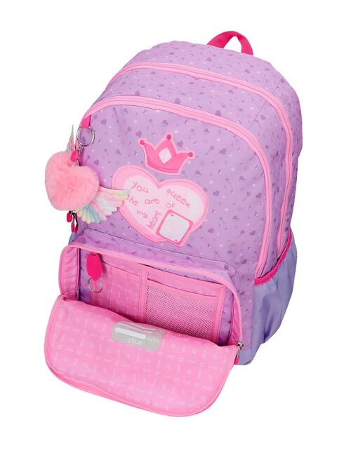 MOCHILA QUEEN OF HEARTS MALVA UNICA